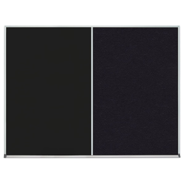 Double Door Radius Corkboard, 60"x36", Sat